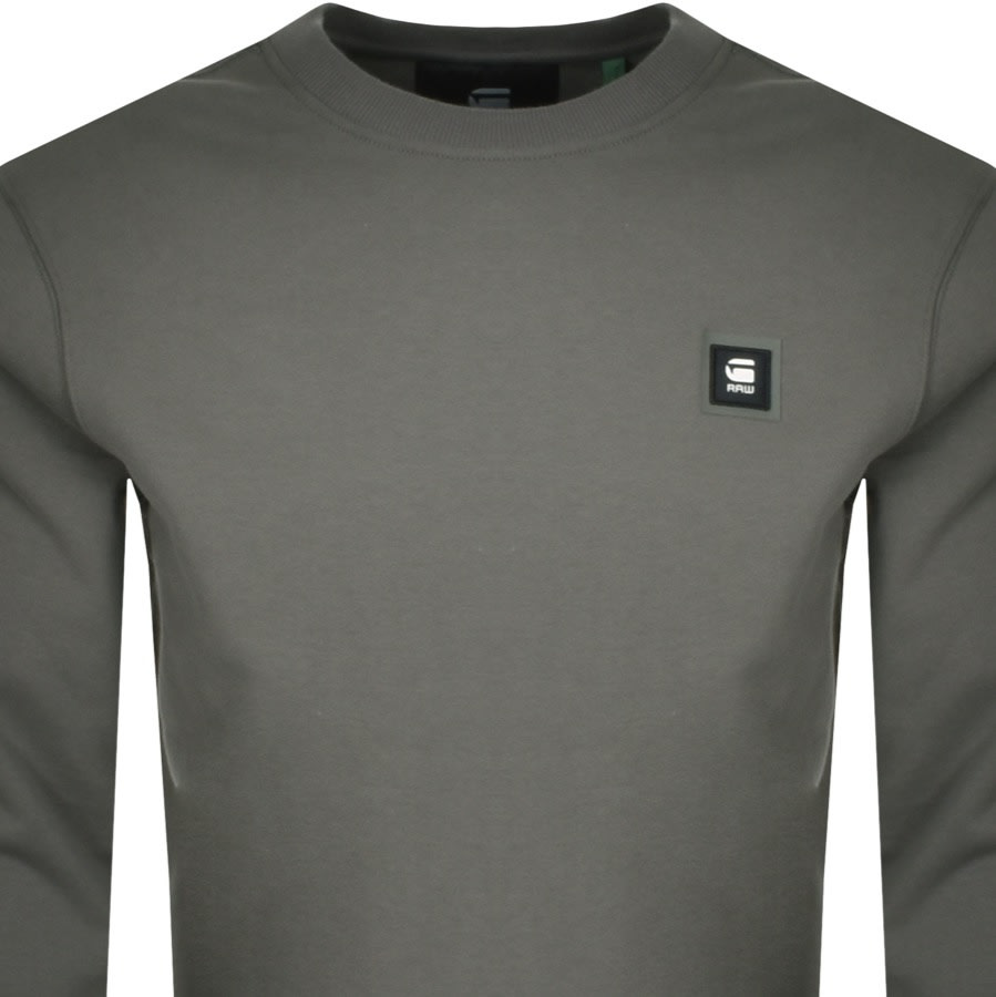 Alternative Image for ProductG Star Raw Logo Badge Sweatshirt Grey2